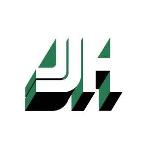 A green and black logo for the company