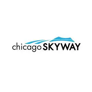 A chicago skyway logo with the name of the city.