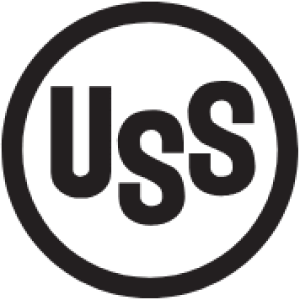 A black and white picture of the uss logo.